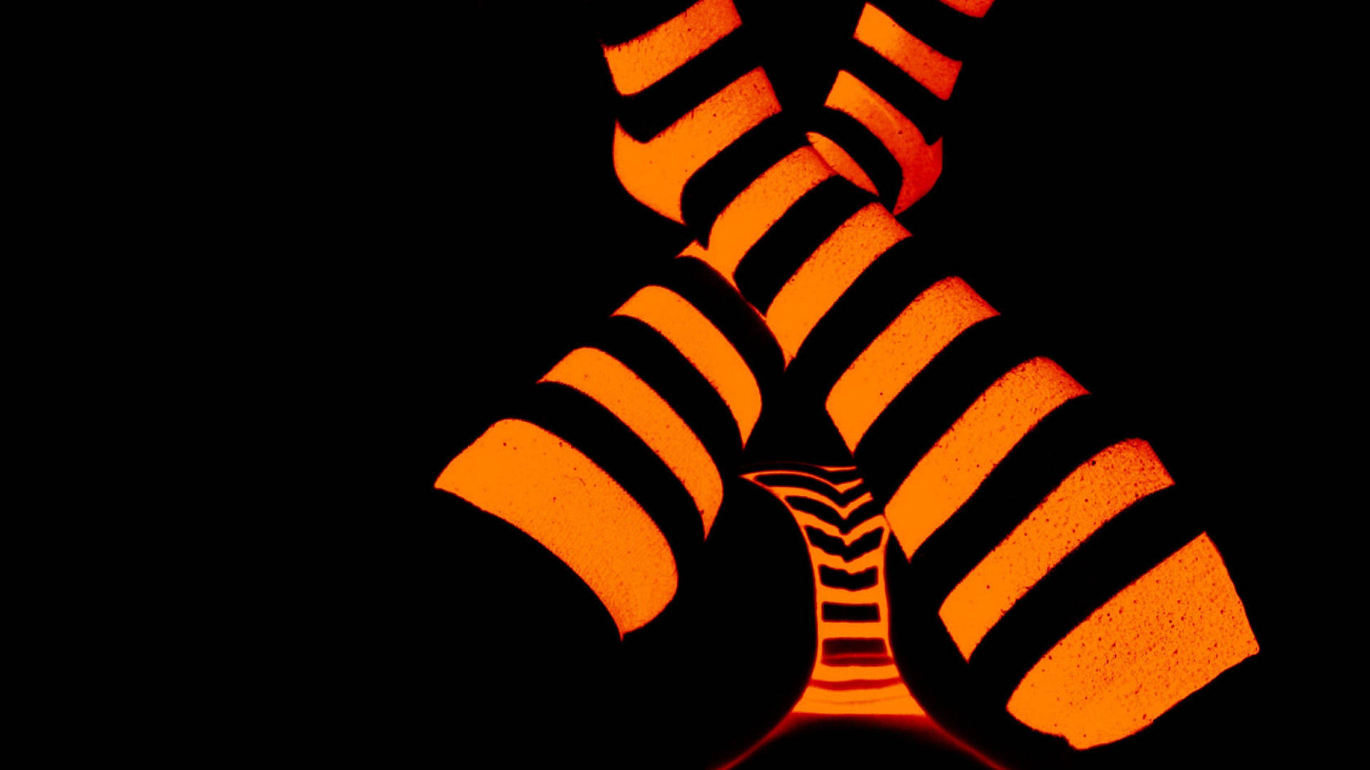 Glowing Neon Orange Socks
