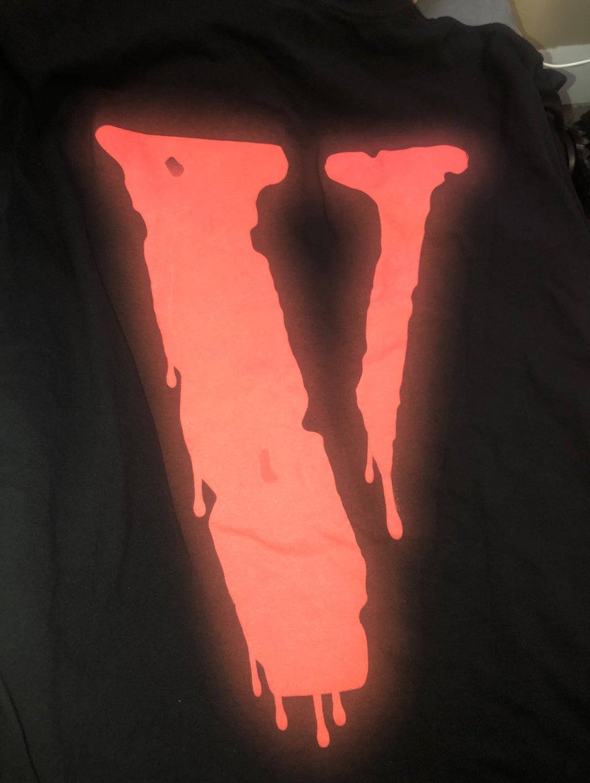 Glowing Neon Orange Vlone Pfp Background