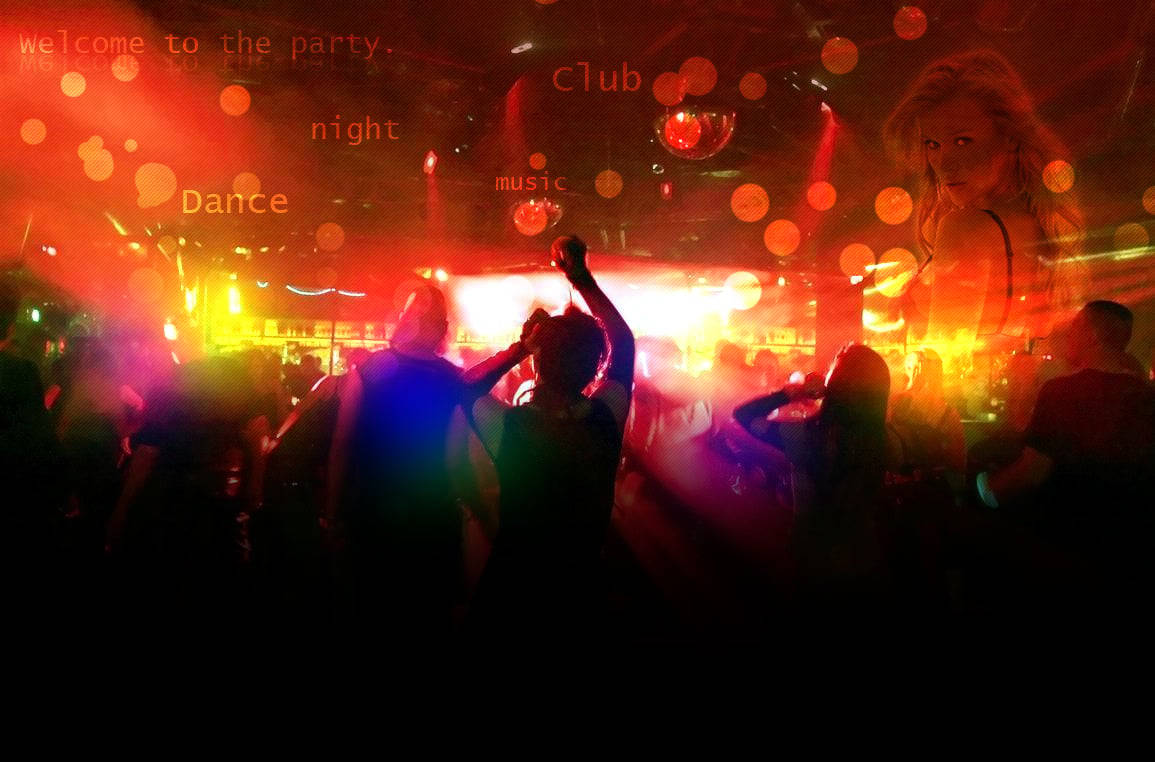 Glowing Nightclub Extravaganza Background