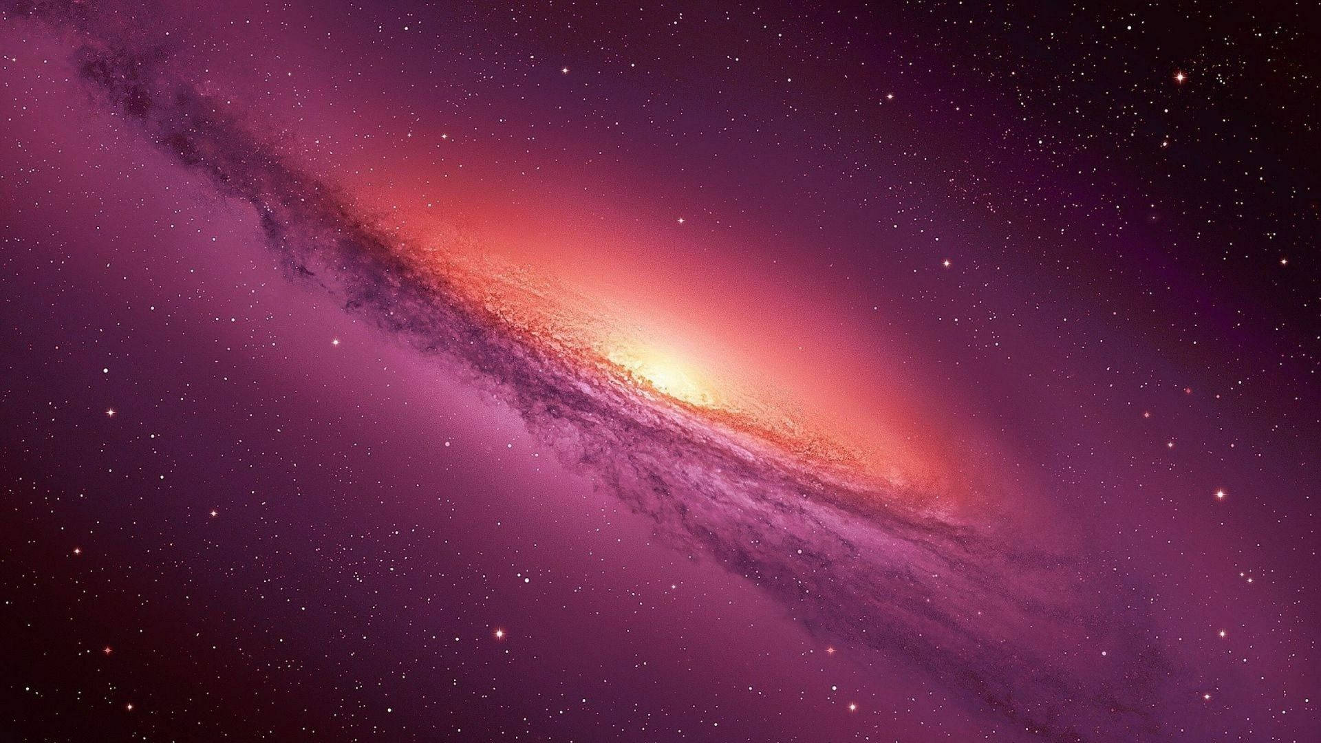 Glowing Orange Galaxy Background Background