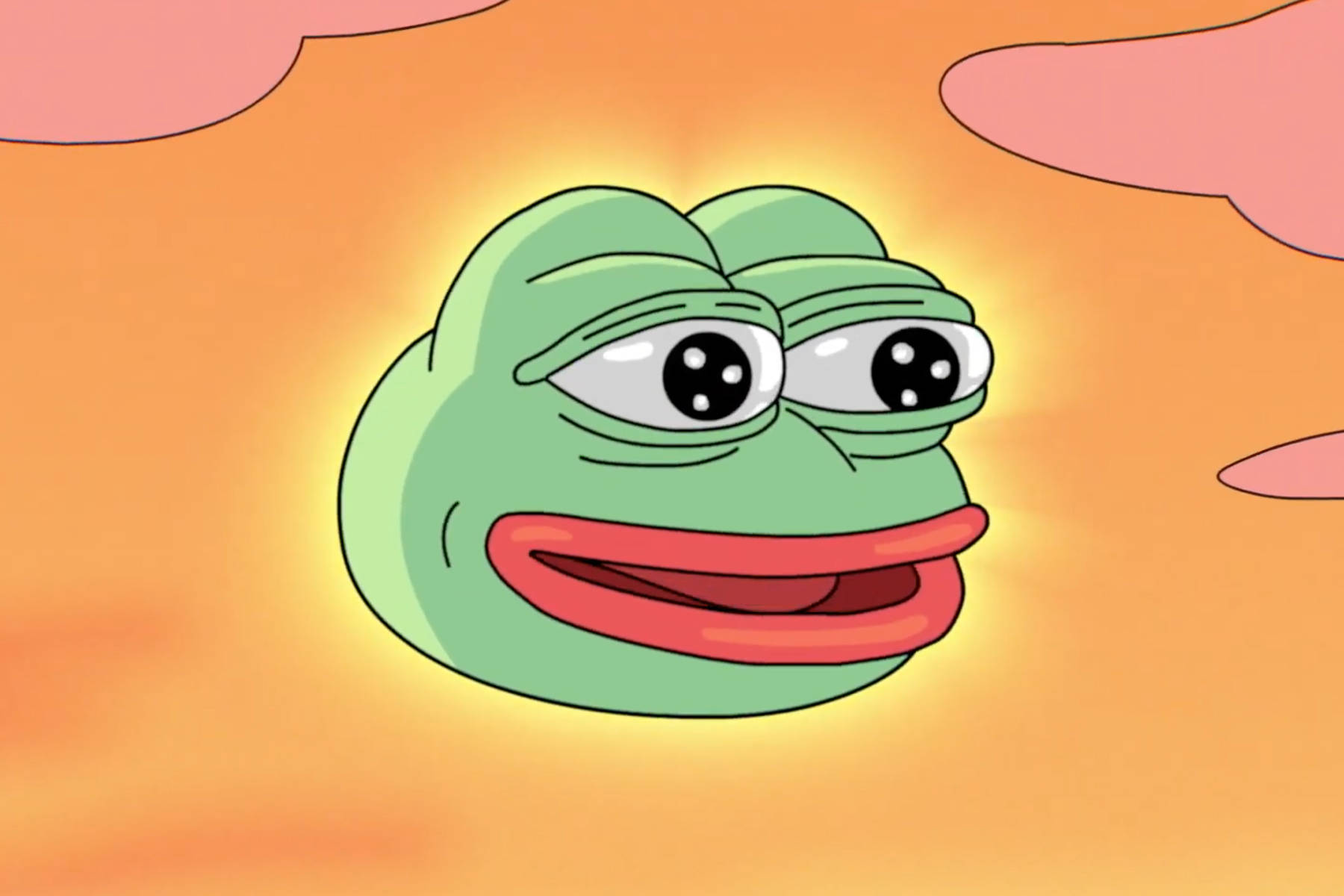 Glowing Pepe The Frog Background