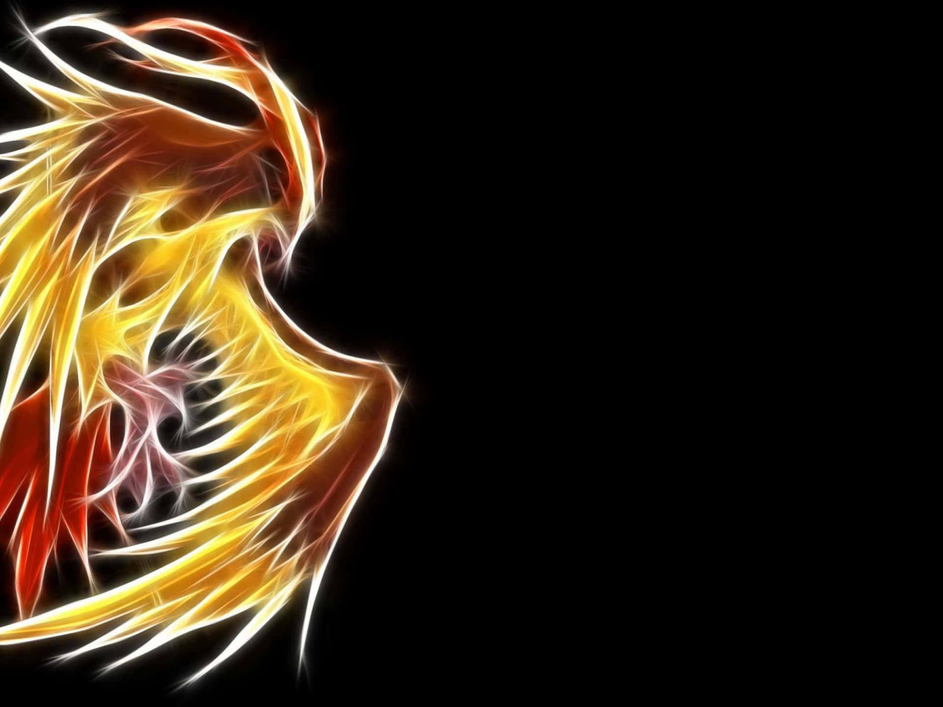 Glowing Pidgeotto On Black Backdrop Background