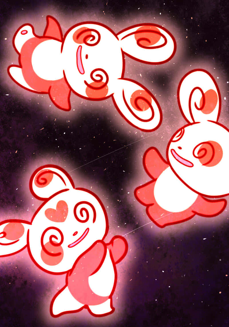 Glowing Pink Spinda Background