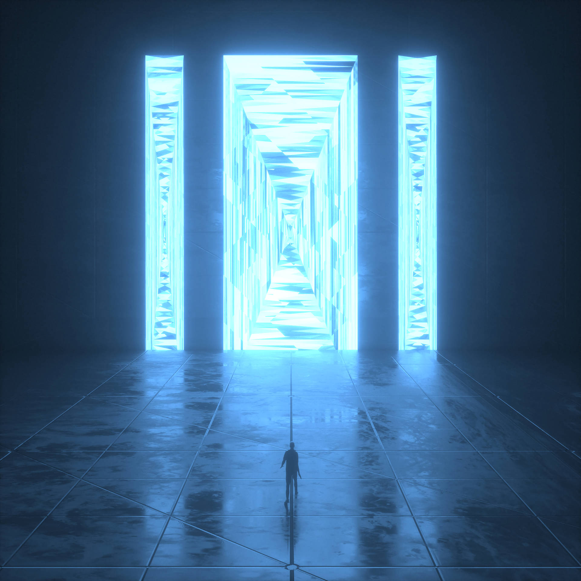 Glowing Portal Illusion Background