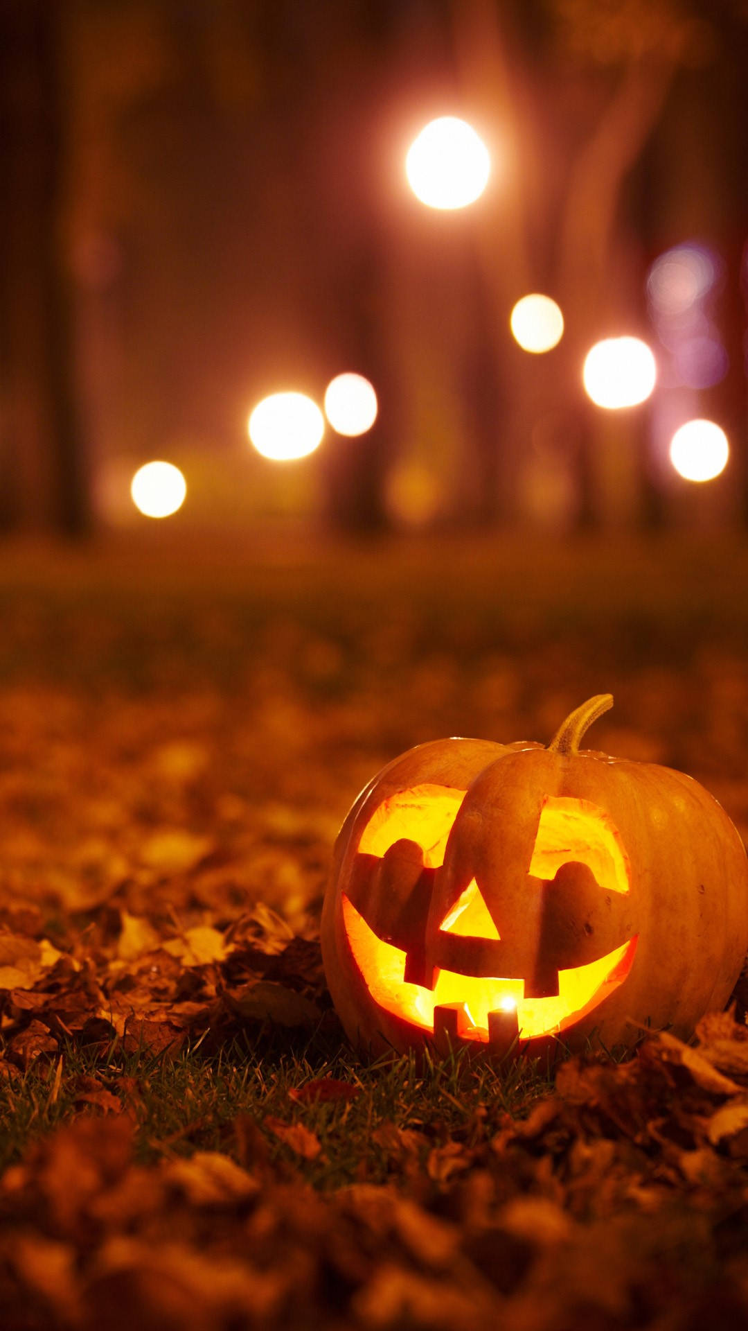 Glowing Pumpkin Halloween Iphone Background