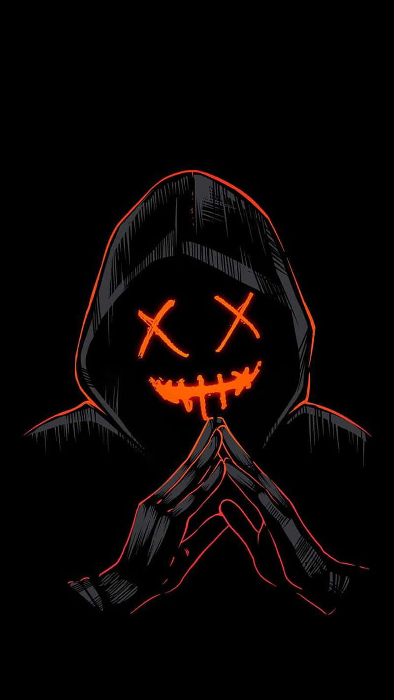 Glowing Pumpkin Head Hoodie Art Background