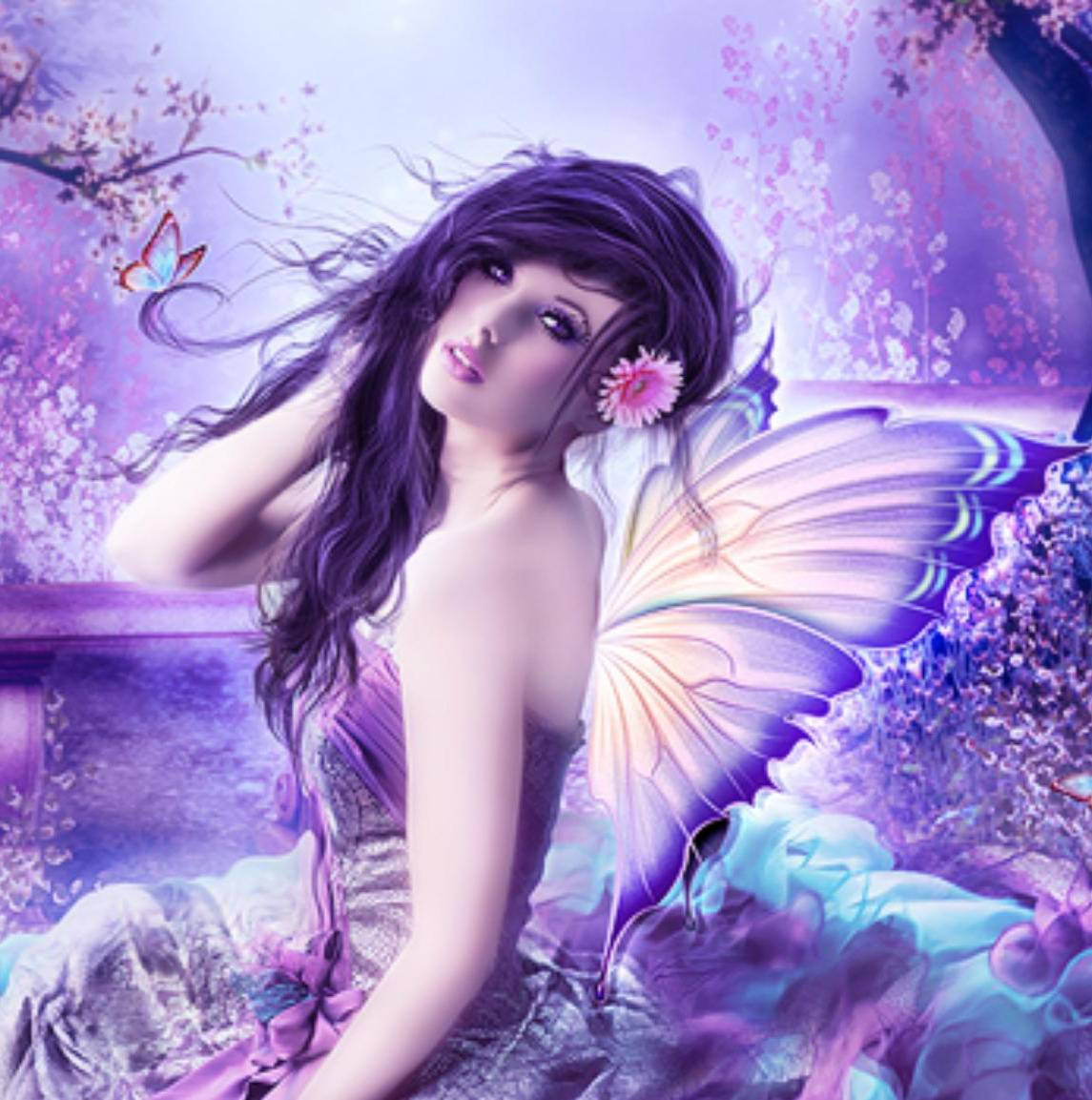 Glowing Purple Fairy Background