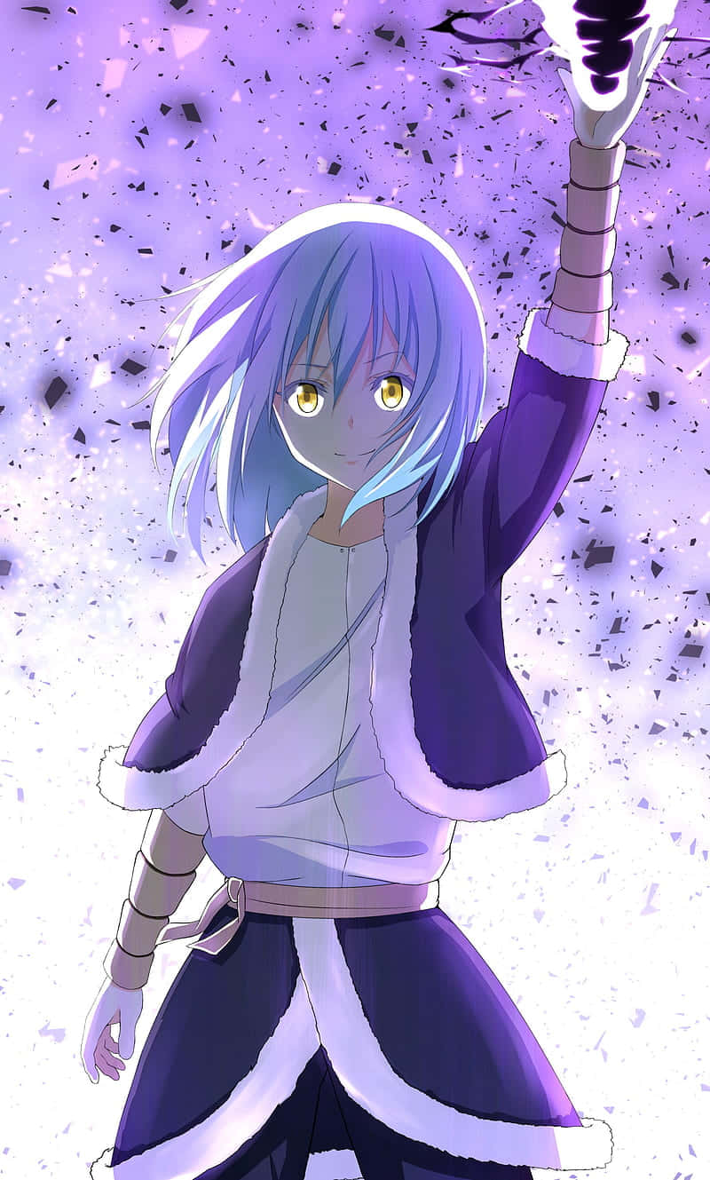 Glowing Purple Rimuru Pfp Background
