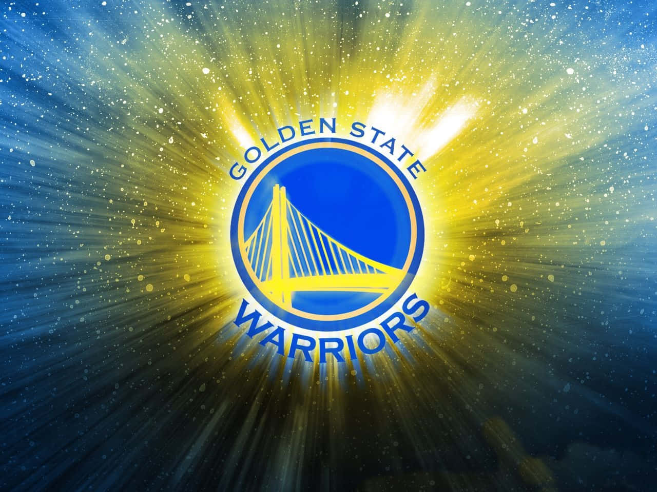 Glowing Rays Golden State Warriors Logo