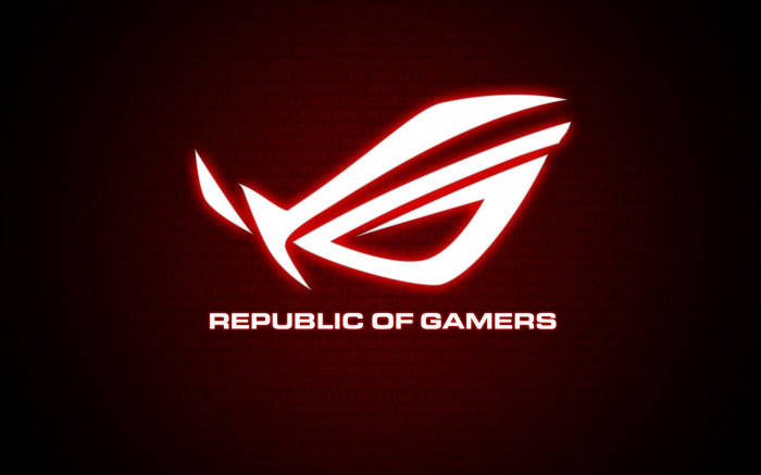 Glowing Red Asus Rog Logo Background