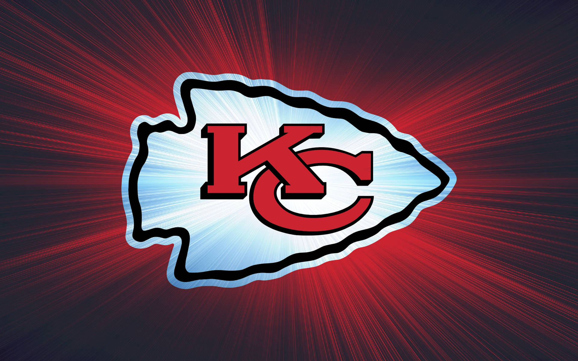 Glowing Red Chiefs Arrowhead Background