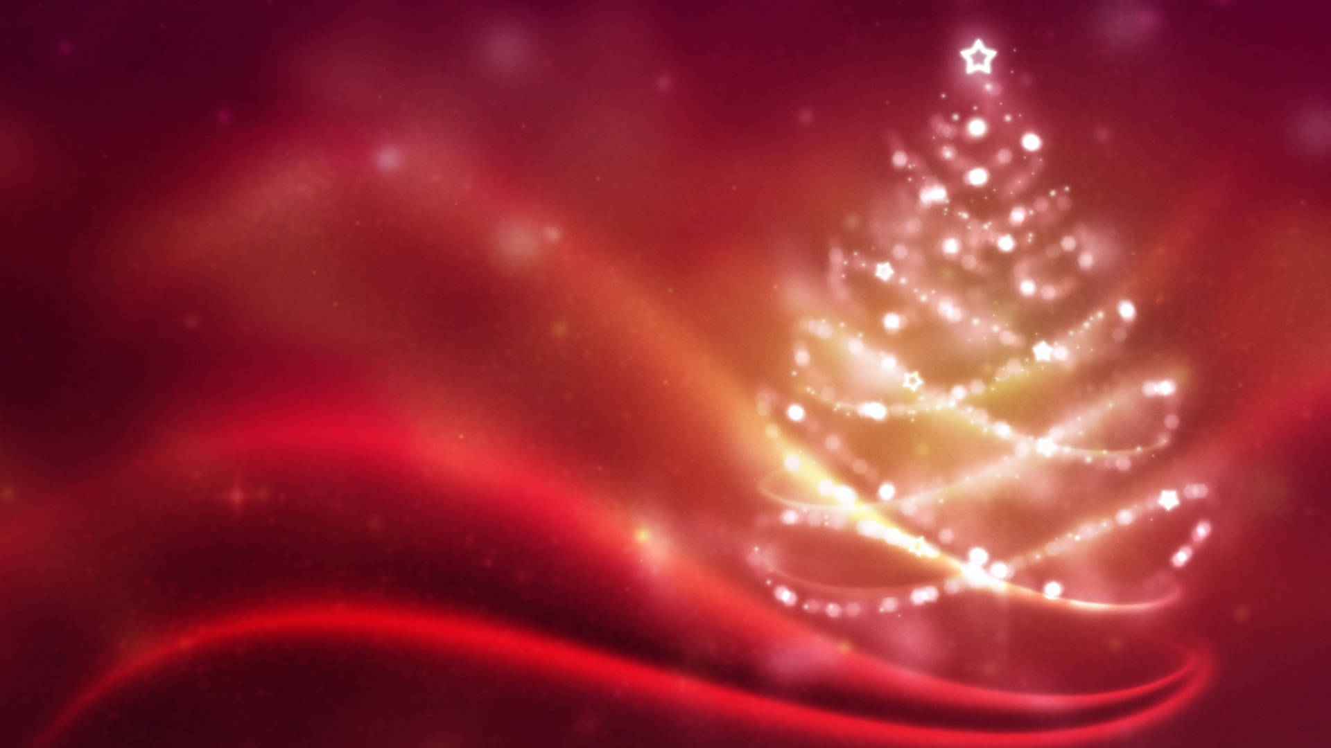 Glowing Red Christmas Background Background