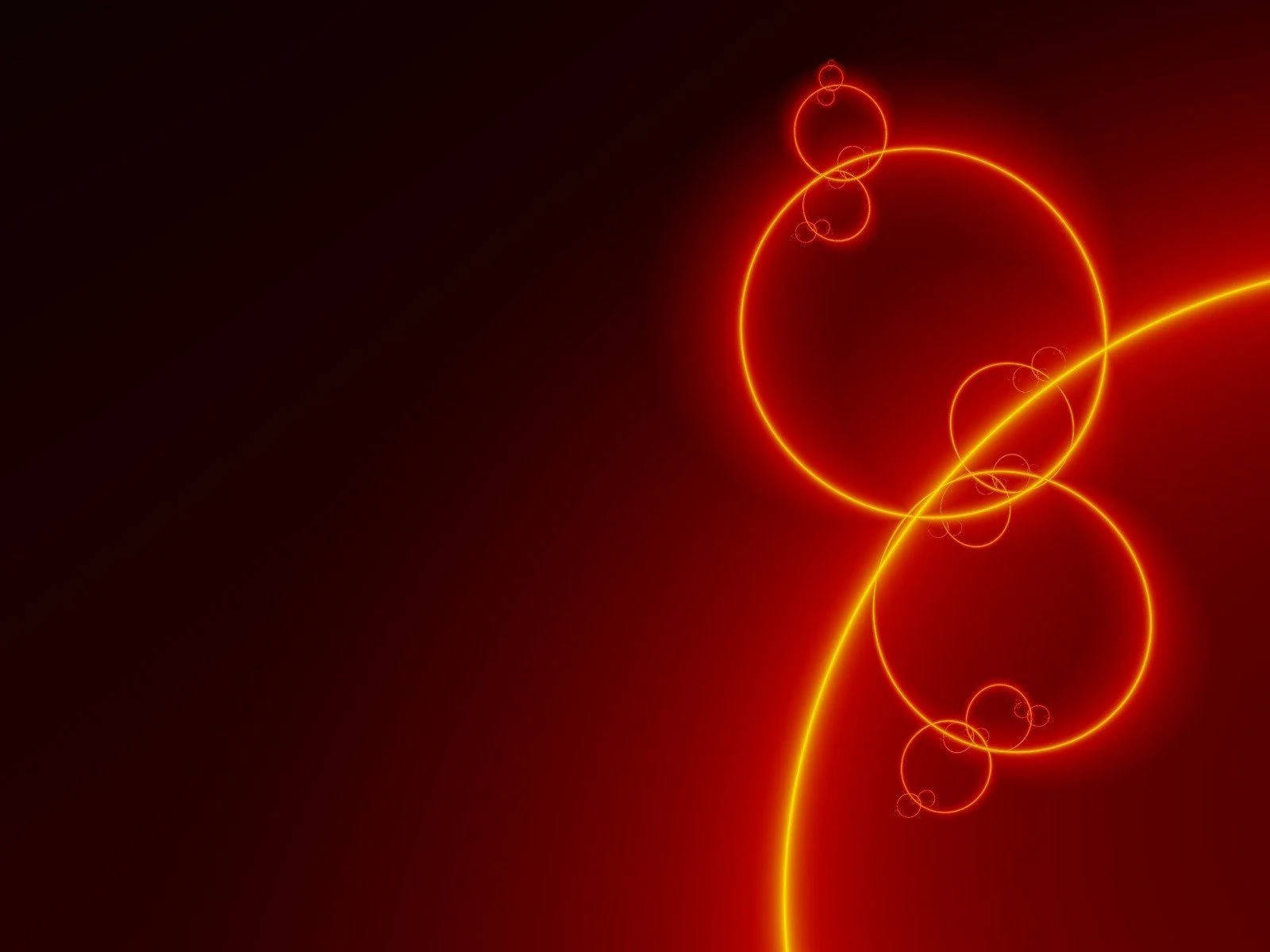 Glowing Red Circles Background