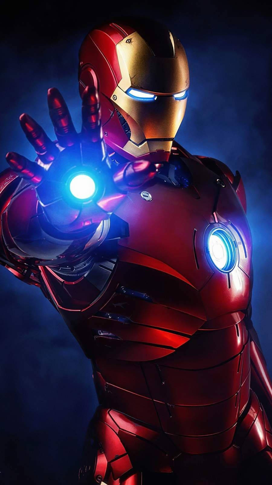 Glowing Repulsor Iron Man Android