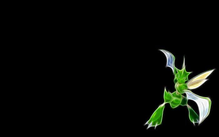 Glowing Scyther Fighting Stance Background