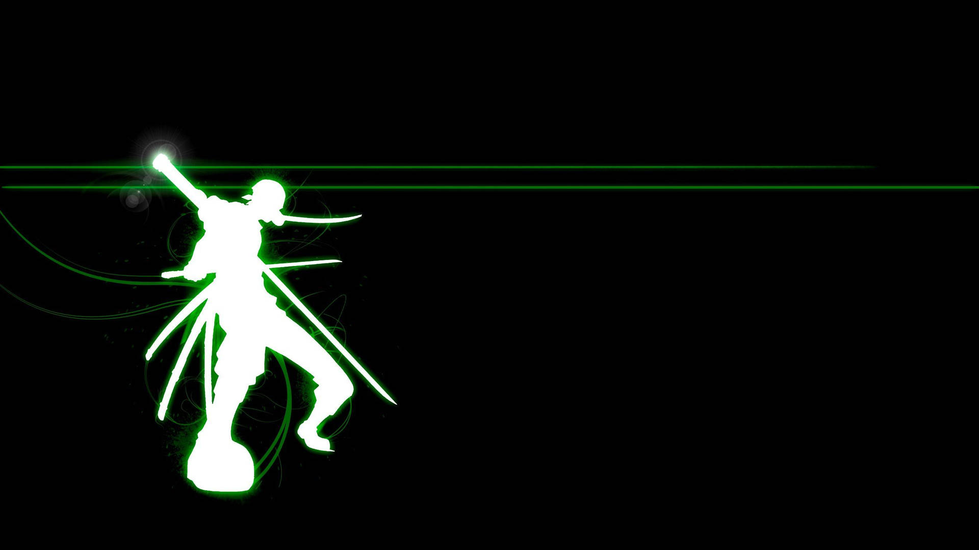 Glowing Silhouette Zoro Hd Background