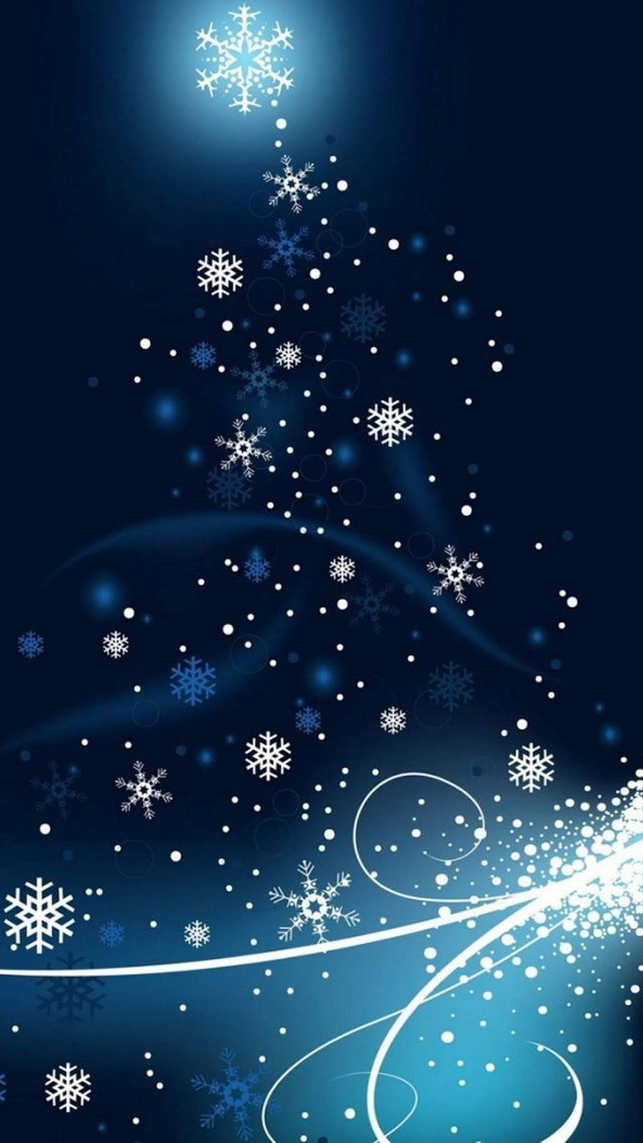Glowing Snowflakes Christmas Iphone