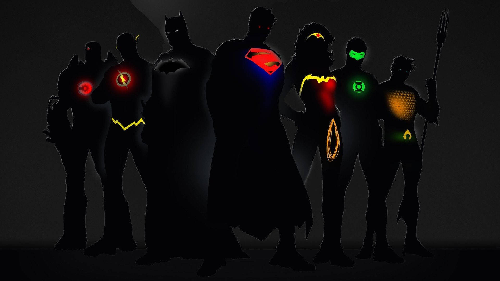 Glowing Symbol Justice League Background