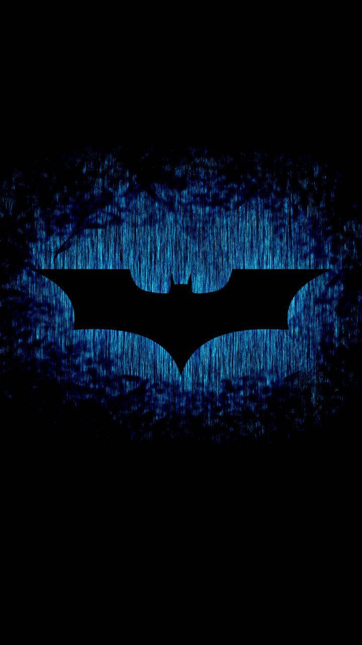 Glowing Symbol Of Batman Dark Iphone Background