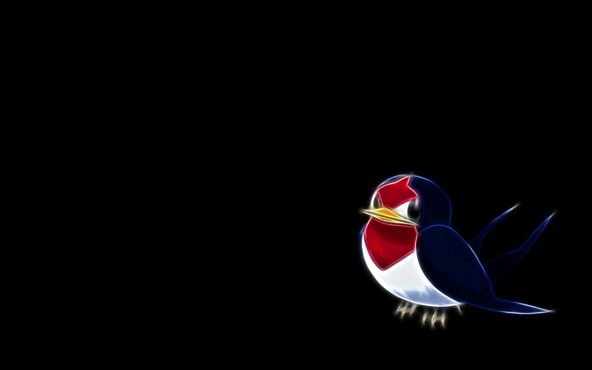 Glowing Taillow Black Art Background