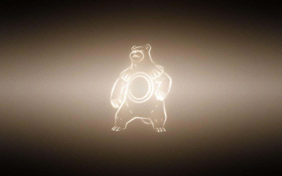 Glowing Ursaring Dark Background