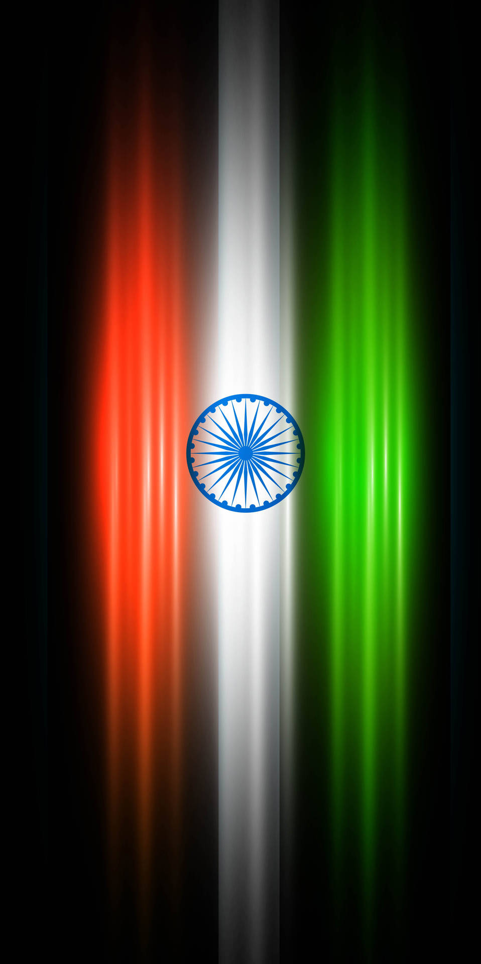 Glowing Vertical Lights Indian Flag 4k Background