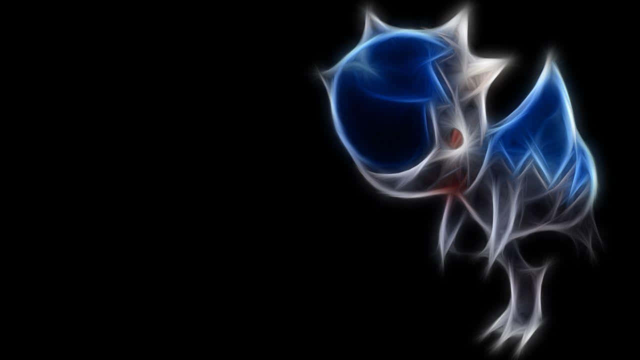 Glowing White Outline Of Cranidos Background