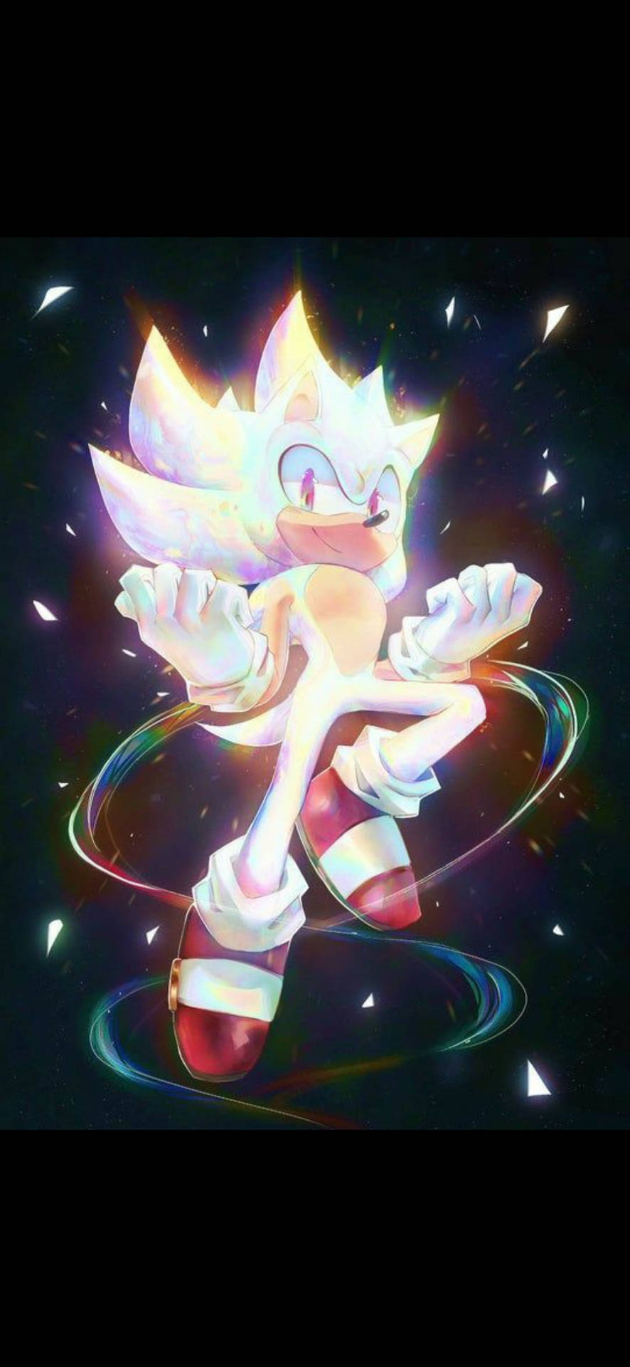 Glowing White Sonic The Hedgehog Background