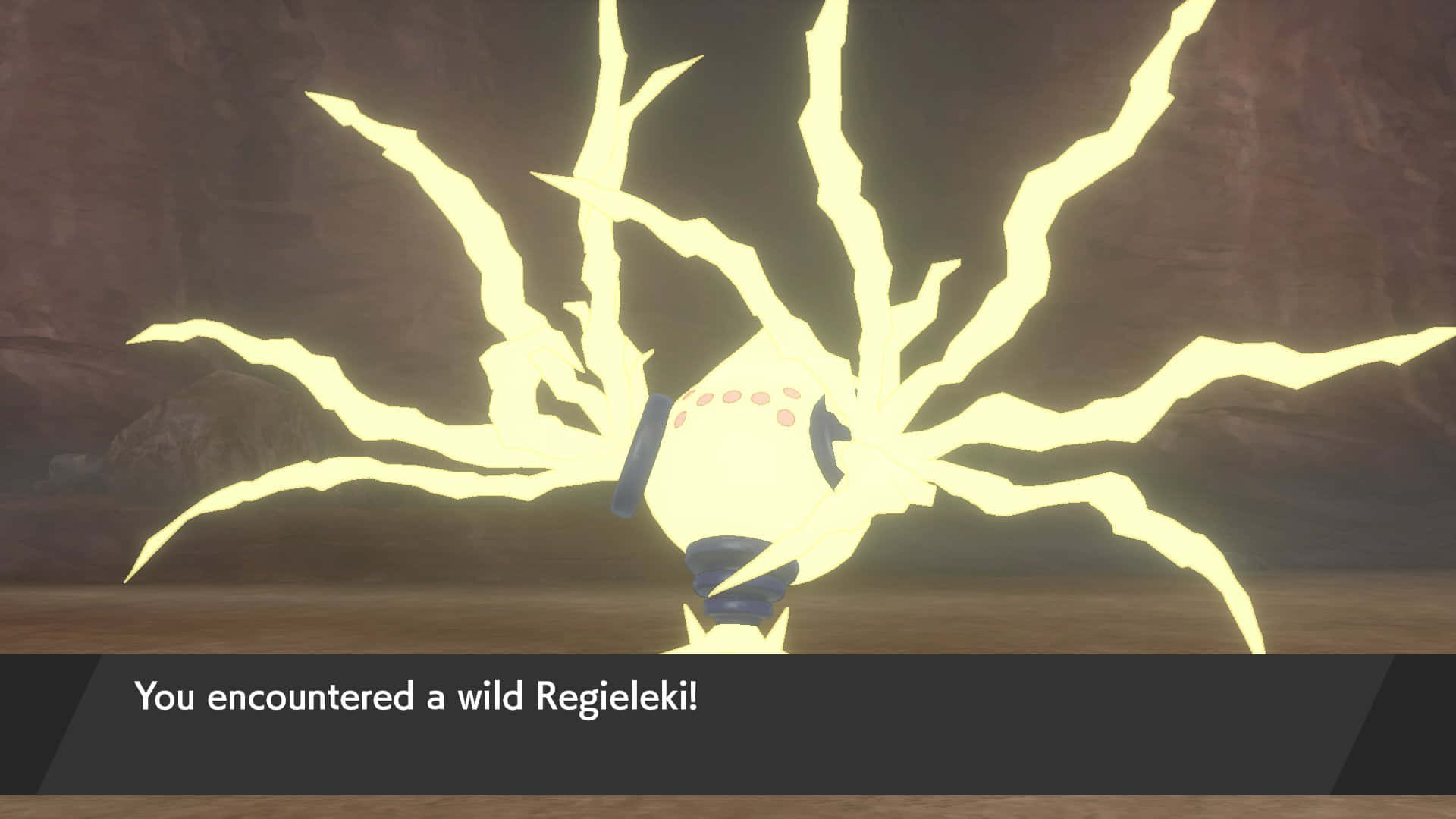 Glowing Yellow Regieleki Background