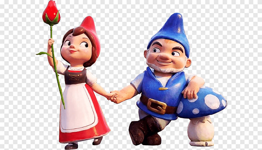 Gnomeo And Juliet In A Romantic Concept Background