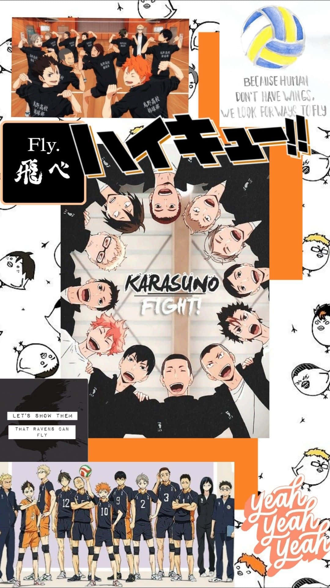 “go Beyond Your Limits - Karasuno High School” Background