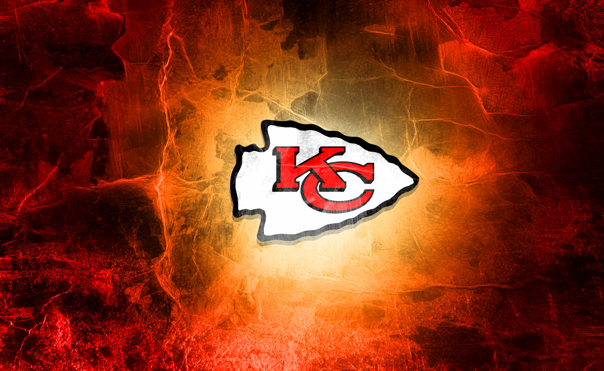 Go Chiefs! Show Your Team Spirit With This Vibrant Kansas City Chiefs Cool Logo Wallpaper. Background