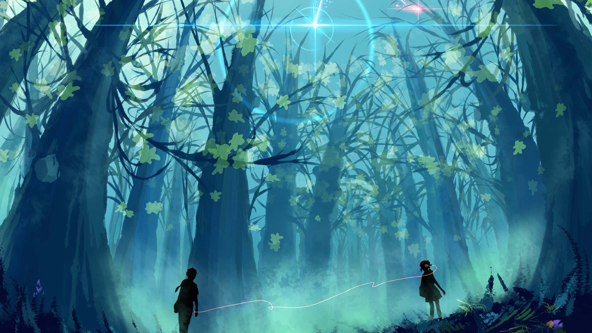 Go On An Adventure In Anime Forest. Background