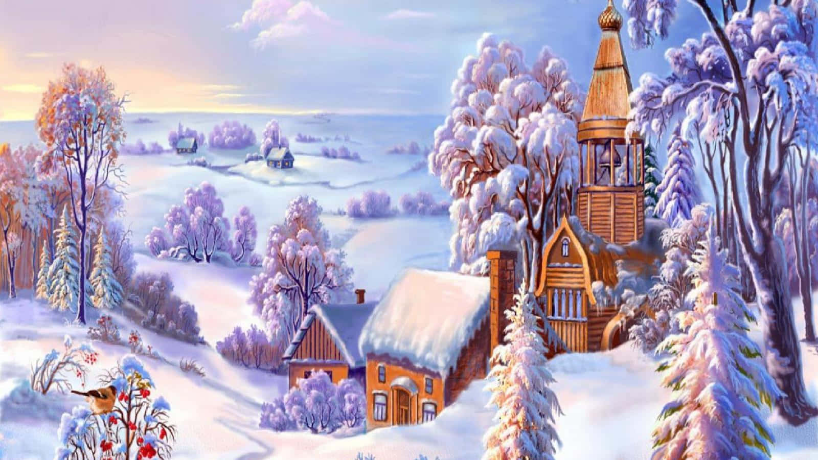 Go On An Adventure Through Christmas Winter Wonderland Background