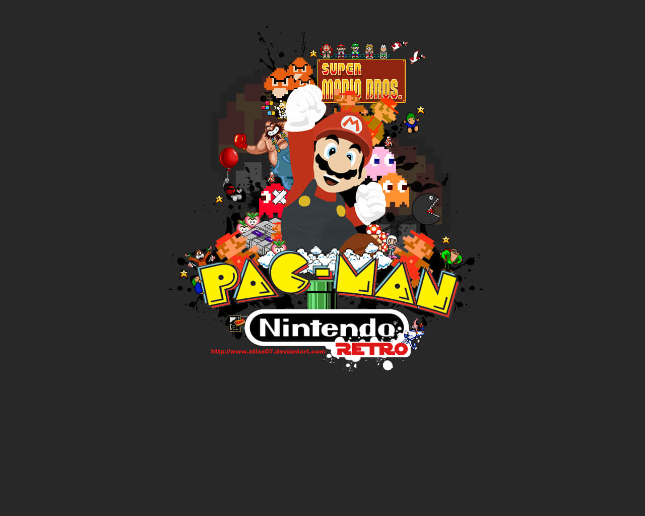 Go Retro - Play An Old Video Game Background