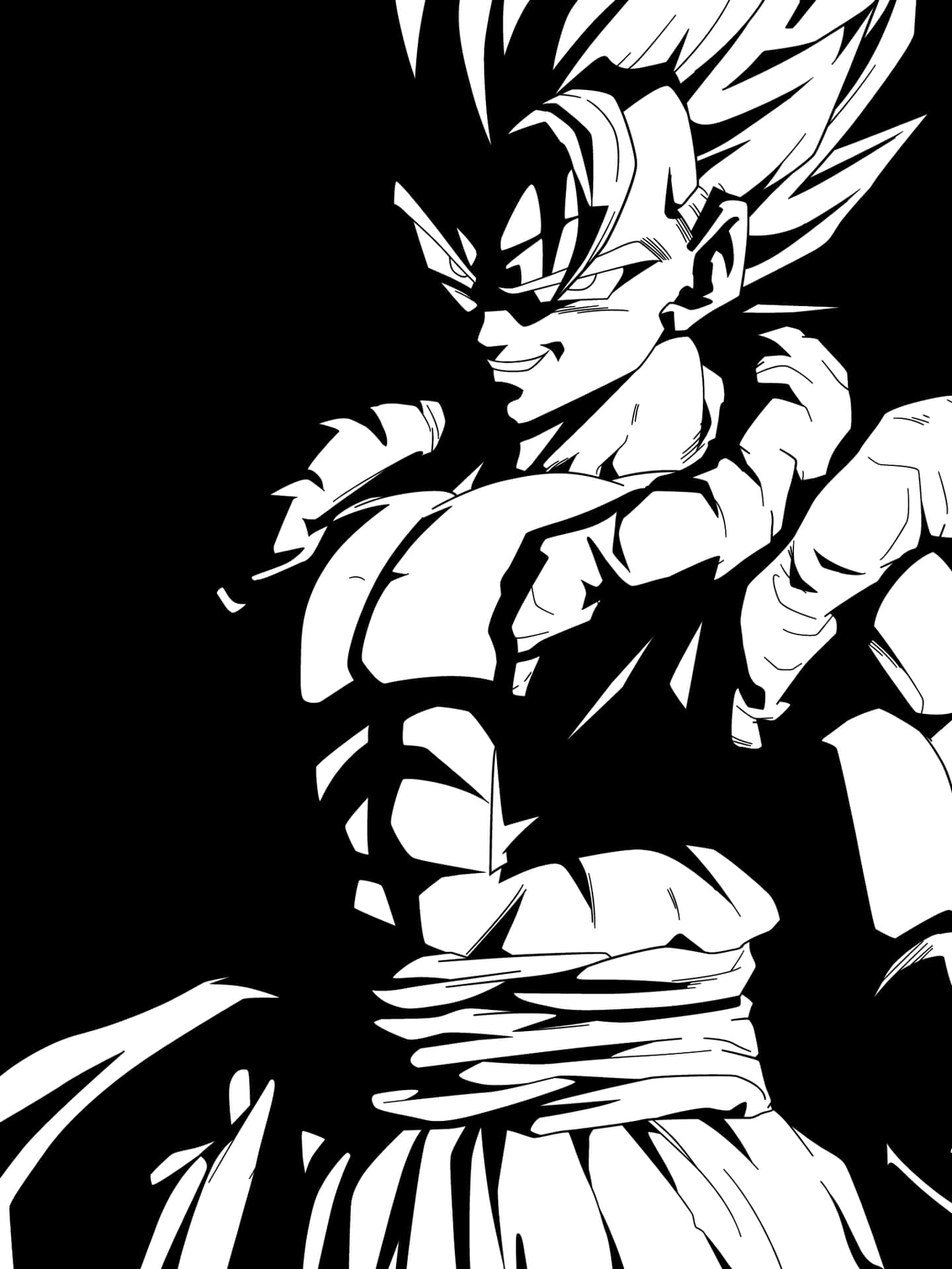 Go Super Saiyan In The Black And White World Of Dragon Ball Background