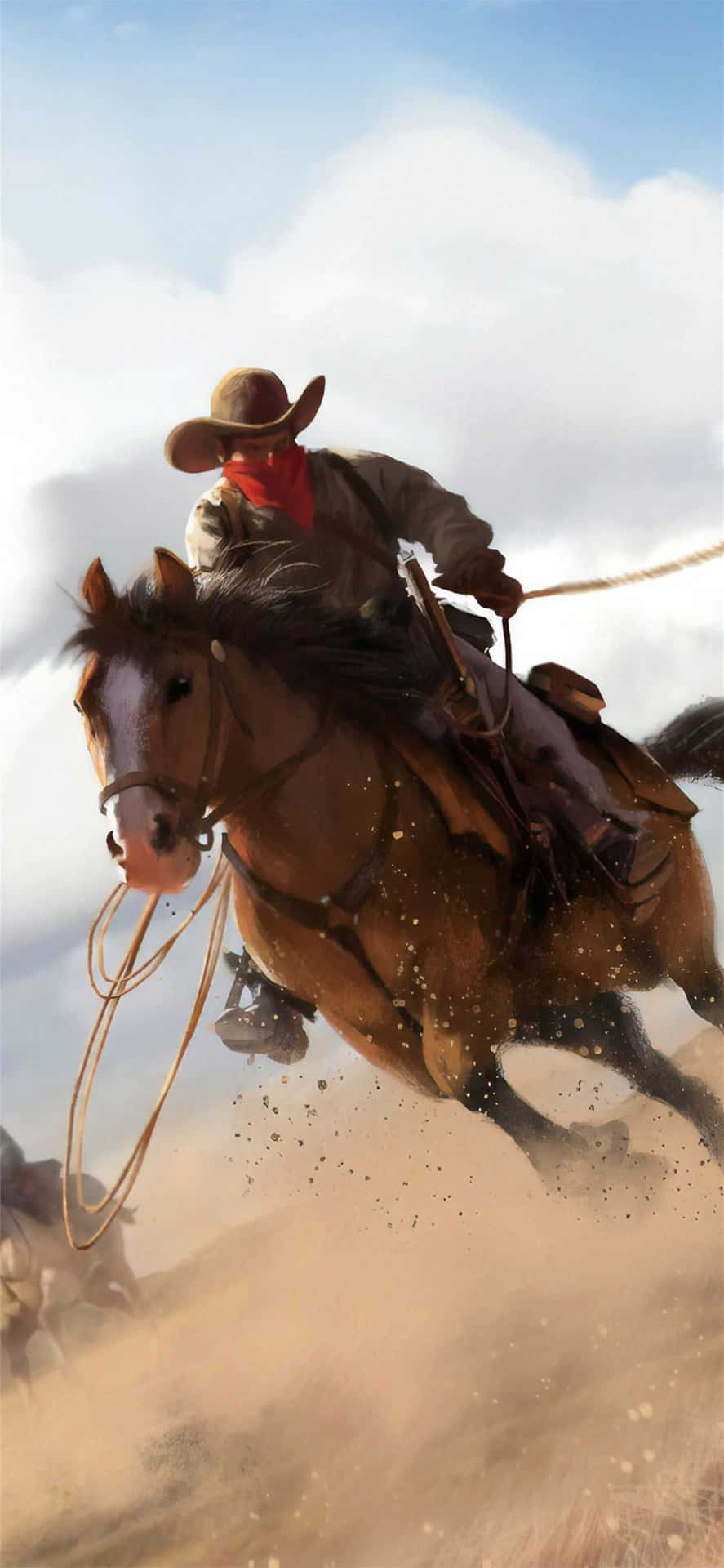 Go West With Cowboy Iphone Background