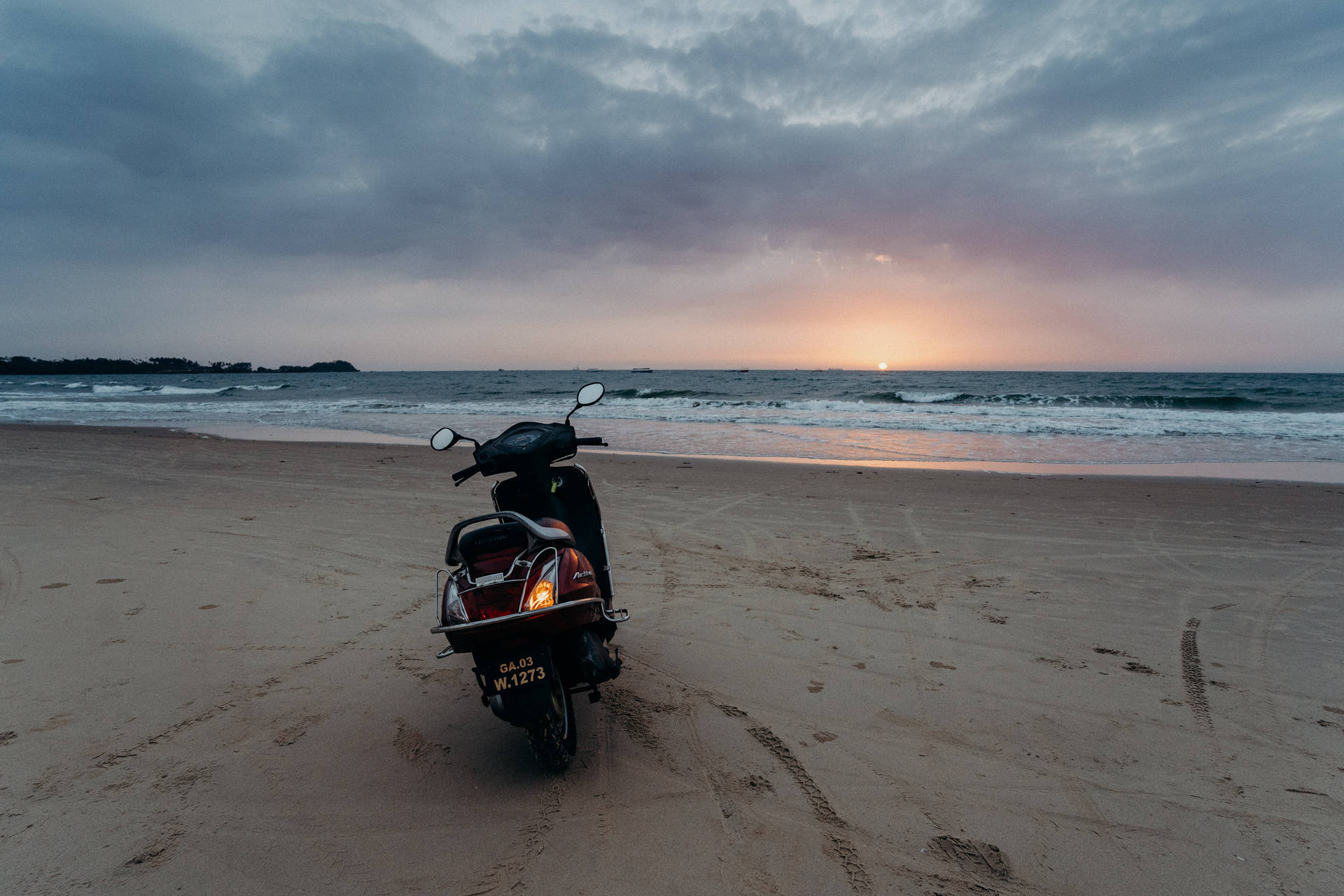 Goa India Black Motorcycle Background