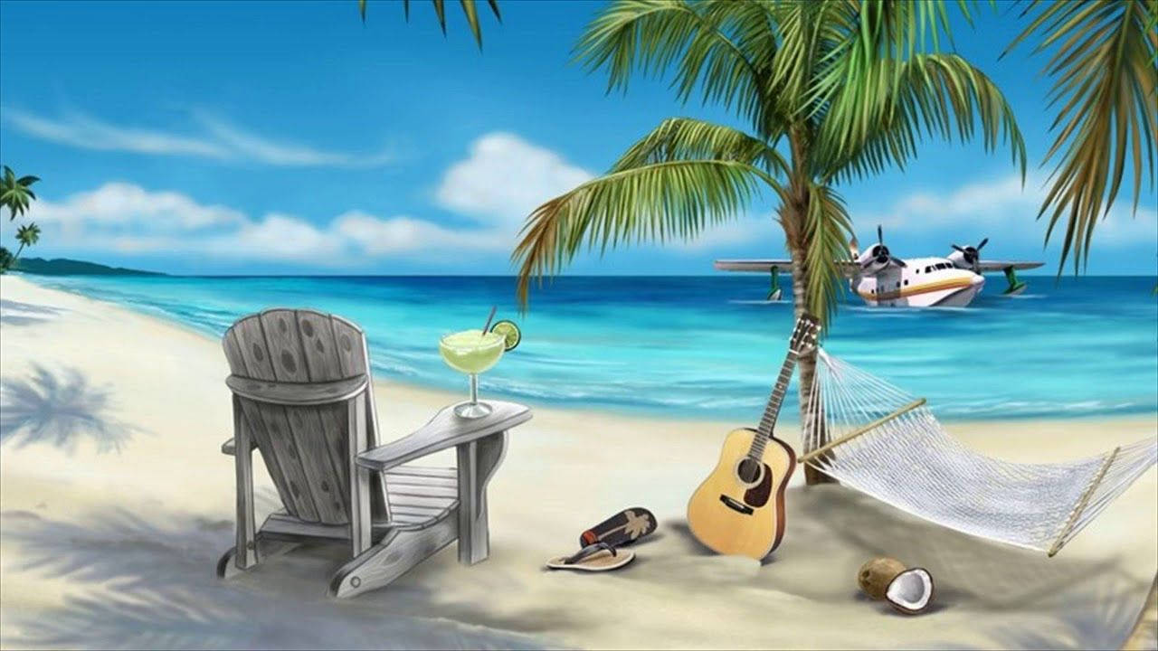 Goa India Guitar On Beach Background