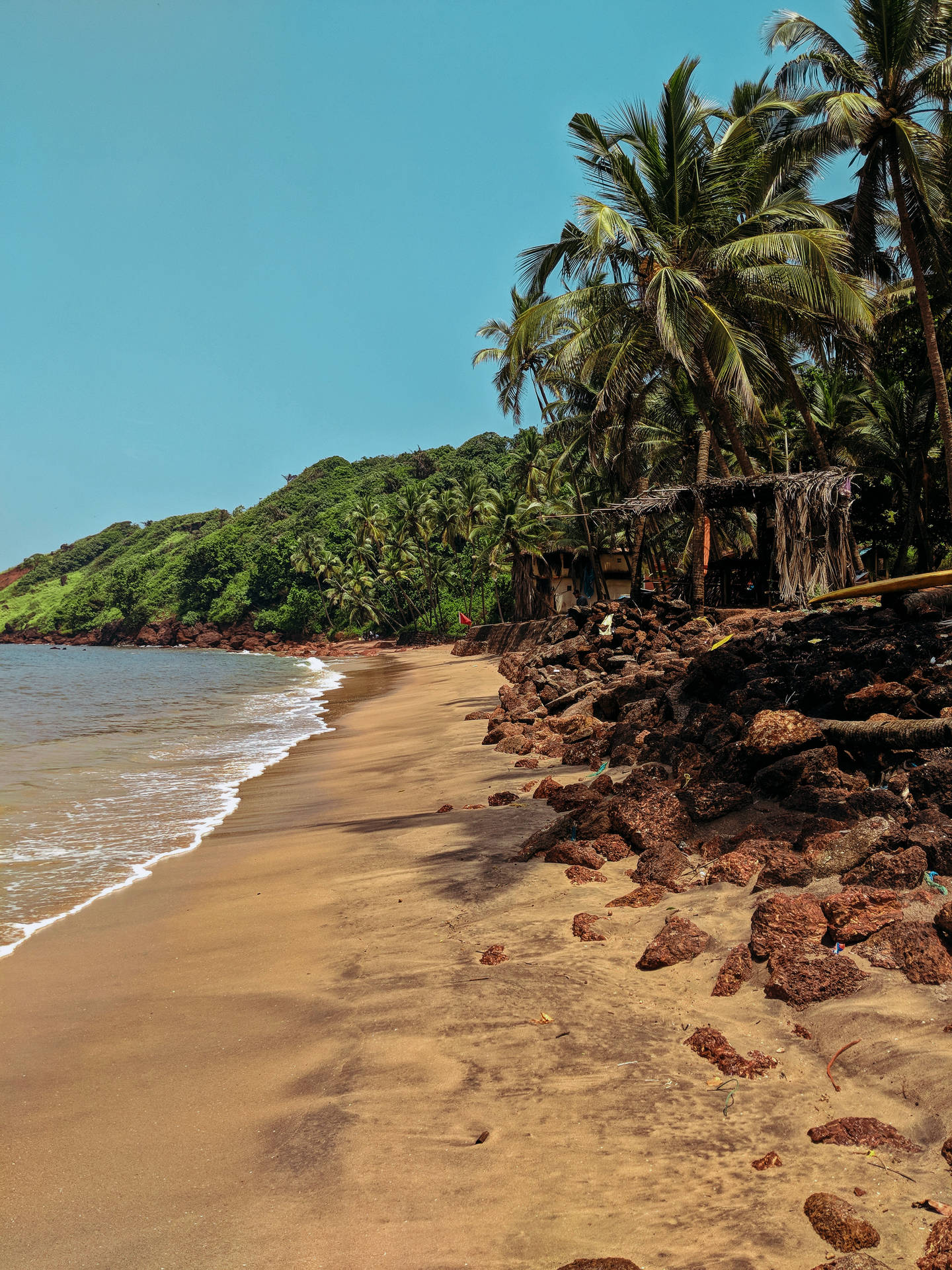 Goa India Sand On Beach Background