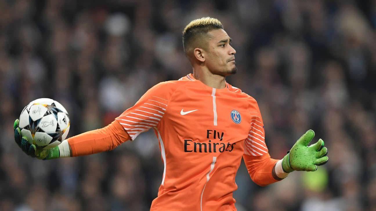 Goalkeeper Alphonse Areola Holding Ball