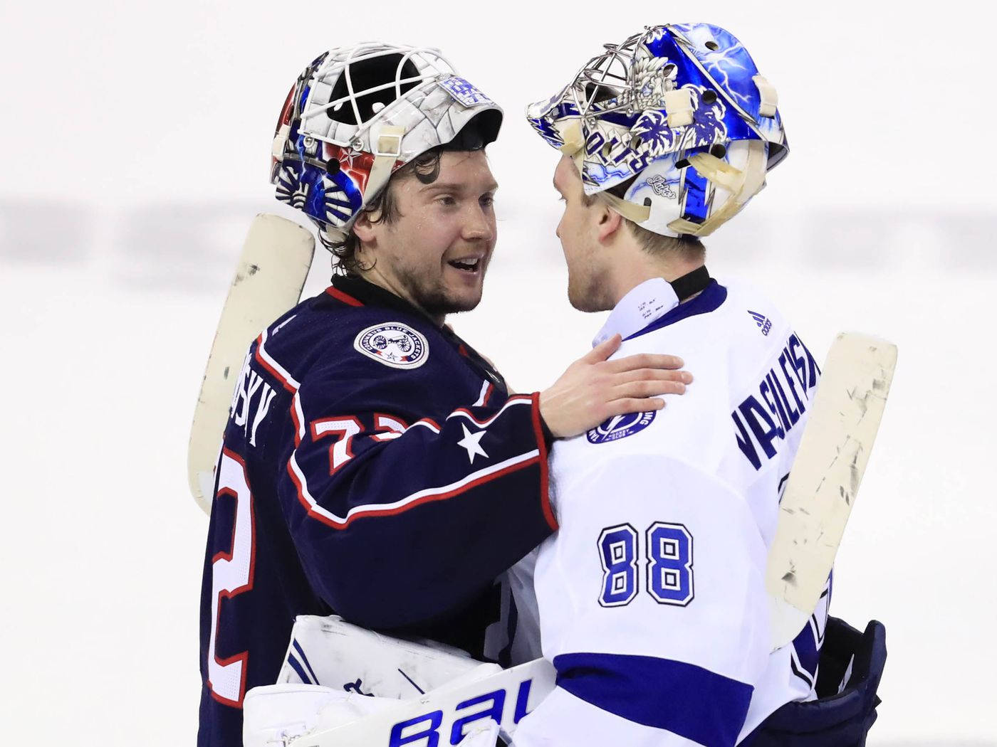 Goaltenders Sergei Bobrovsky And Andrei Vasilevskiy Background