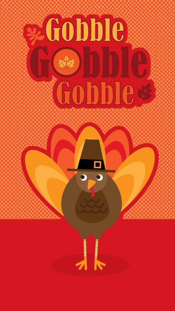 Gobble Turkey Happy Thanksgiving Background