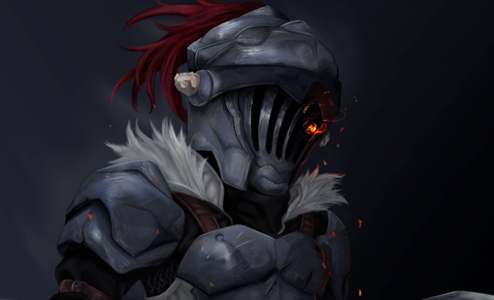 Goblin Slayer On A Daring Mission To Quell The Flames Background