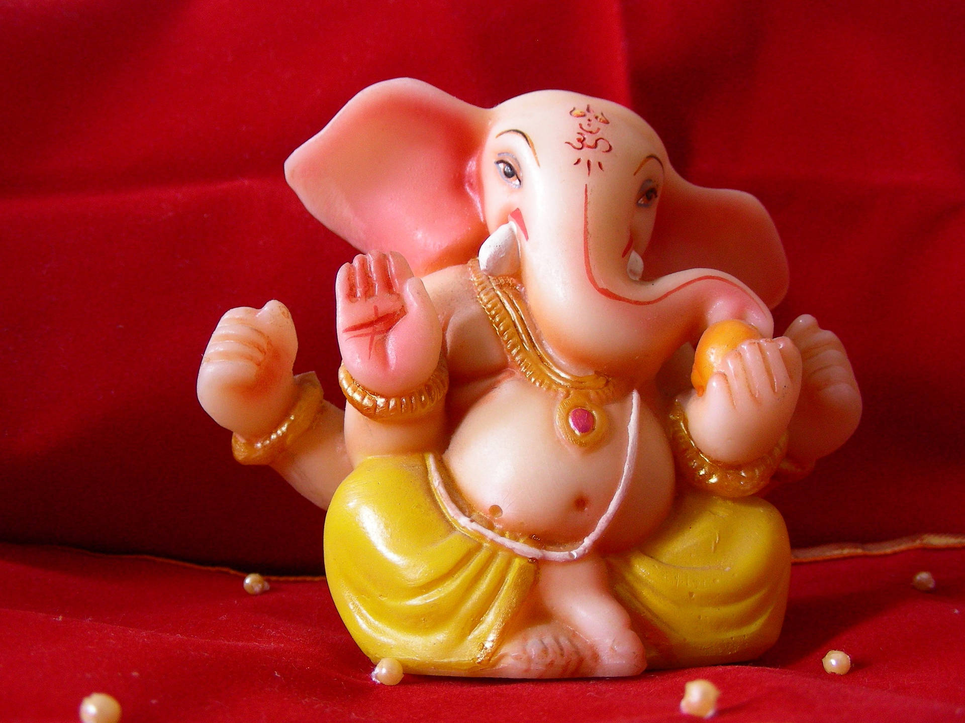 God Ganesh Ceramic Figurine Background