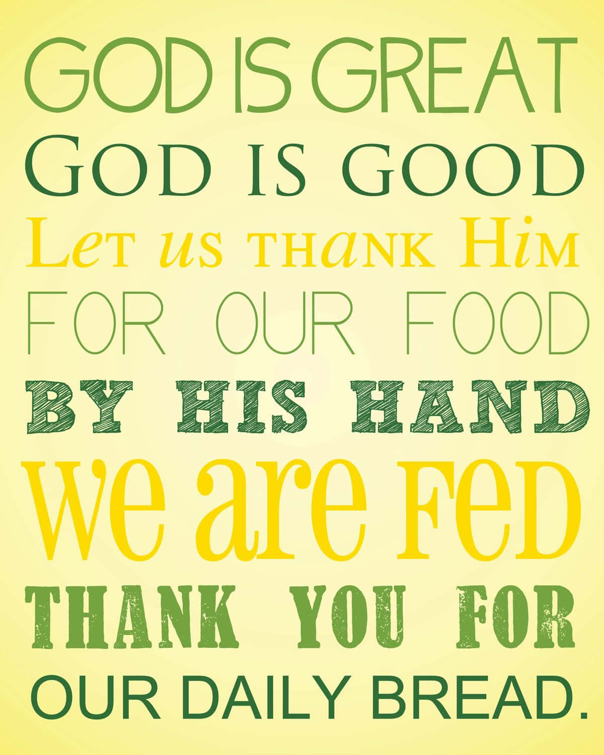 God Is Good Daily Bread Quote Background