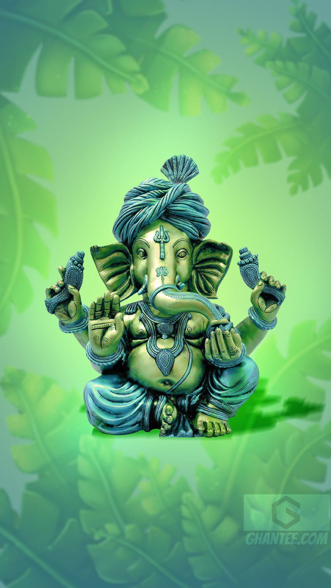 God Mobile Ganesh Green Theme