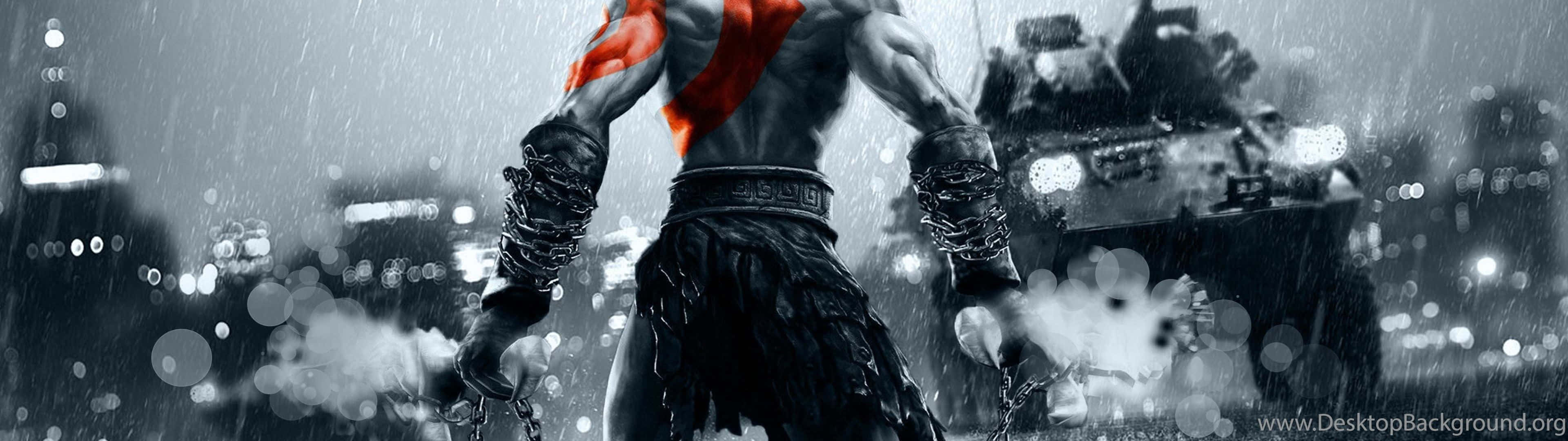 God Of War 3840 X 1080 Gaming Background