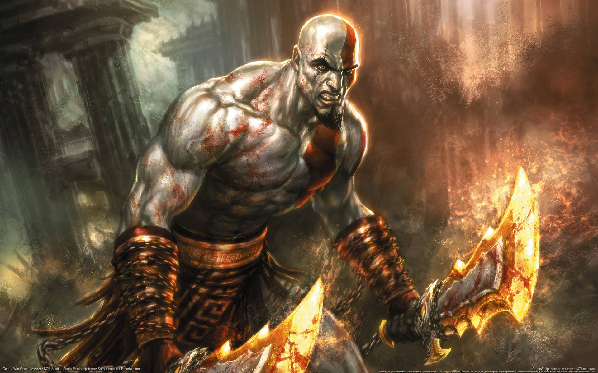 God Of War Angry Kratos Background