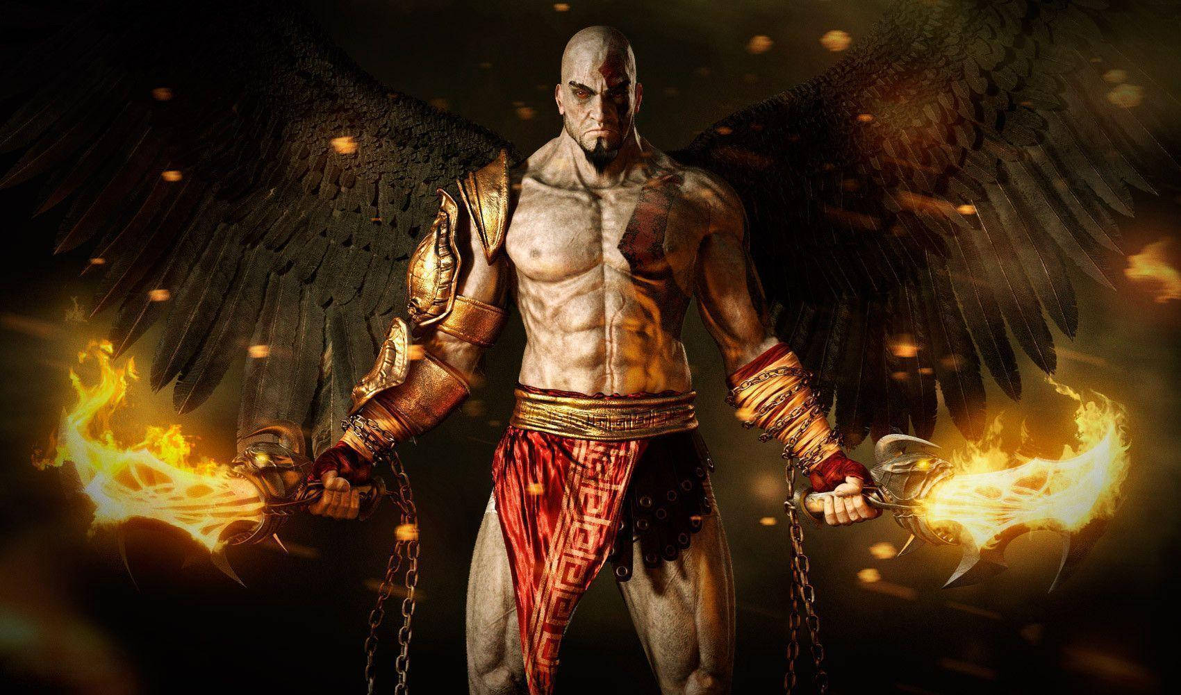 God Of War Black Angel Kratos Background